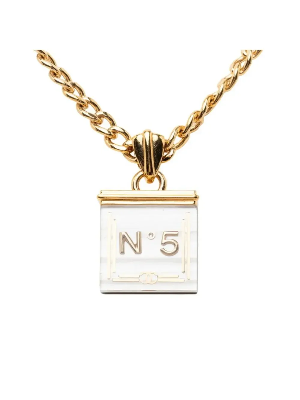 Chanel Cc Logo Chain Pendant Necklace #287911C10B